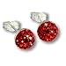 SilberDream Glitzer Ohrstecker Halbkugel rot Swarovski Elements 925 Sterling Silber Ohrringe GSO217R