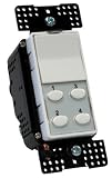 Simply Automated US2W12 Single Rocker and 4-Button Oval Dimming Transceiver In-Wall Controller, White