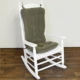 Greendale Home Fashions Jumbo Rocking Chair Cushion, Cherokee Solid, Sage