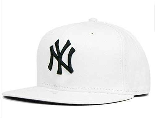 Tx Adjustable Unisex New York Yankees Cap Snapback Sport Flat Brim Hip-hop Hat (White)