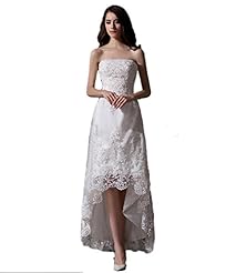 A-line Strapless Applique Beaded Backless  Lace-Up Satin Wedding Dress  With Ruffles