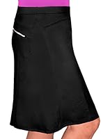 Kosher Casual Women's To The Knee Length Running Skirt With Built In Shorts
