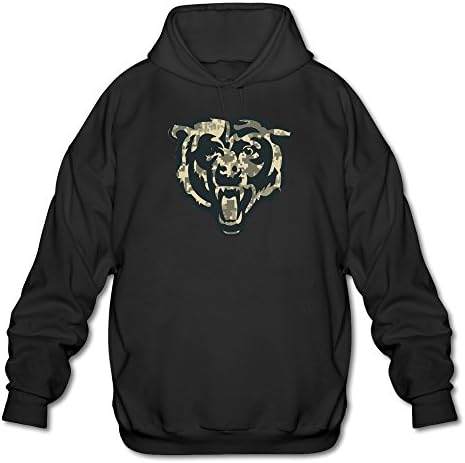 HKSK Mans Chicago Bears Olive Salute To Service Hoodie Black