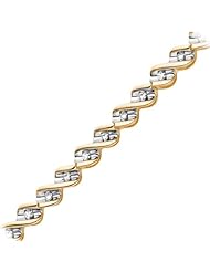 1/4 ct. tw. Diamond Fashion Diagonal Bracelet in 10K Yellow Gold