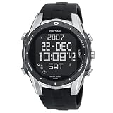 Pulsar Men's World Time Alarm Chronograph Black Urethan Strap Watch #PQ2003
