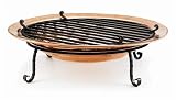 7 Hand-Hammered Small Copper Fire Pit with Scroll Feet