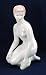 Antique 1960's Hand Painted AQUINCUM Porcelain - KNEELING NUDE FEMALE 9.5