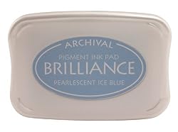 Tsukineko Brilliance Full-Size Pad, Pearlescent Ice Blue