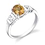 Sterling Silver 1.00 cts Oval Shape Citrine Ring Size 9