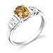 Sterling Silver 1.00 cts Oval Shape Citrine Ring Size 9