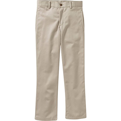 George Boys Flat Front Twill Pant With Scotchguard