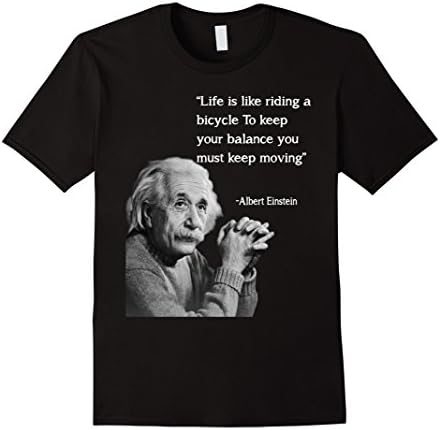 Albert Einstein quote T-Shirt - Male XL - Black