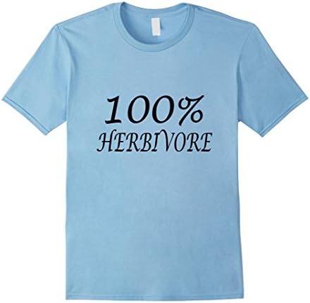Men's 100% Herbivore T-Shirt Medium Baby Blue