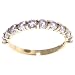 SAVE 70% Diamond Cut Signity® Stone Cubic Zirconia in 18K Yellow Gold Classic Semi-Eternity Ring by Designer Michael Valitutti - OVERSTOCK Clearance Sale!