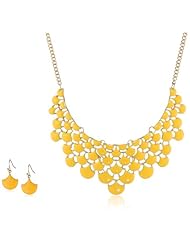 Panacea Enamel Bib Necklace, 9.5"