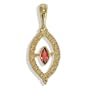Gold Overlay Marquis Garnet Pendant by Sajen