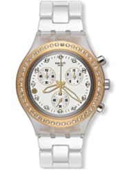 Swatch Full-Blooded Marvelous Yellow Transparent Plastic Ladies Watch SVCK4068AG