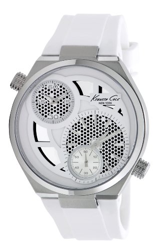 Kenneth Cole New York Men's KC1716 Analog Dual Time Silver Dial Watch