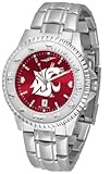 Washington State Cougars NCAA Anochrome Competitor Mens Watch (Steel Band)