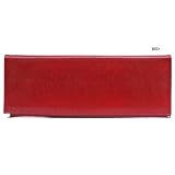 Red Julie Faux Leather Clutch Bag Purse Handbag