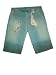 JENNY JEN Patch Bermuda Shorts in Aqua Blue
