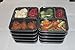 Home General 10x Premium Bento Box 3-Compartment Kitchen Food Storage Reusable Microwave Safe Meal Storage Food Containers Set With Lids. Excellent 3 Meal Food Prep. 100% LIFETIME Money Back Guarantee