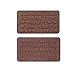 Ebake Alphabet Number and Symbol Silicone Mold for Chocolate, Jelly, Candy, Ice Cubes and Fondant Cake Decoration (Brown, set of 2)