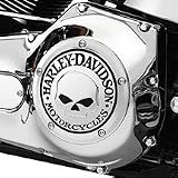 Harley Davidson Willie G.® Skull Collection - Derby Cover. Harley-Davidson® Skull accessory with menacing raised skull. The surrounding "Harley-Davidson® Motorcycles" script. Includes chrome-plated stainless steel mounting hardware. 25441-04A