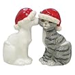 Mwah Cats in Santa Hats Salt and Pepper Shakers by Westland Giftware
