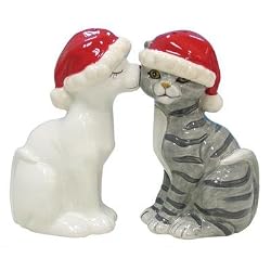 Mwah Cats in Santa Hats Salt and Pepper Shakers by Westland Giftware