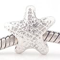 LovingtheBead &copy; 'Starfish' Sterling Silver Plated Slide-on & Slide-Off Bead Charm