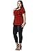 Alya Women Plus Size Short Sleeves Checked Peplum Top
