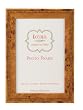 Italian Wooden Picture Frame, Burl with Etching