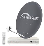 Skymaster Single-Digital-Satellitenanlage (60 cm Metallantenne, DX 7 Digitaler Satellliten-Receiver)