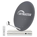 Skymaster Single-Digital-Satellitenanlage (60 cm Metallantenne, DX 7 Digitaler Satellliten-Receiver)