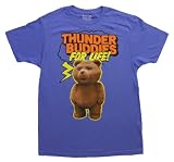Ted T-shirt Movie Ted Thunder Buddies for Life Adult Royal Tee