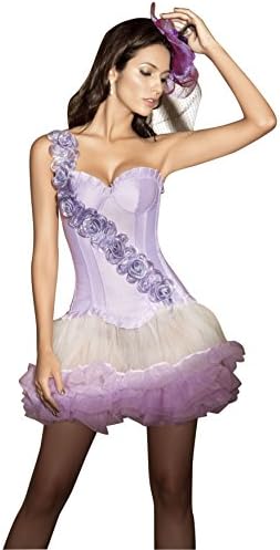Jemis Women's One Should Rose Party Bustier Purple US Size XXL