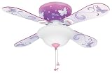 Barbie 42-Inch Low Profile Ceiling Fan by Hunter, Pink and Purple #20768