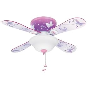 Barbie 42-Inch Low Profile Ceiling Fan by Hunter, Pink and Purple #20768 by Hunter Fan Company