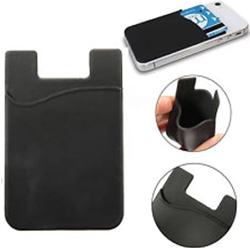 Silicone Smart Wallet Credit Card Holder Adhesive Mobile Phone Case for iPhone Samsung