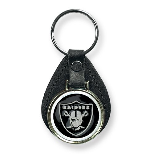 Oakland Raiders Leather Key Ring