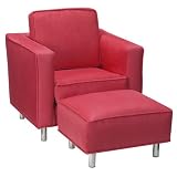 Jennifer Delonge Microsuede Ava Chair in Candy Red