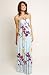 The Olian "Carla" Beaded Halter Maxi Dress