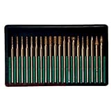 Buy 20 TOUGH Titanium Coated Diamond Burs 1 8 Shank Jeweler Burrs Tool for Dremel by SEINC