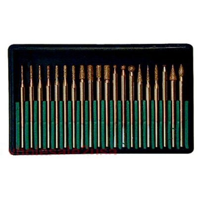 20 TOUGH Titanium Coated Diamond Burs 1/8