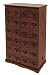 Wood CD, DVD, Video Storage Cabinet with Library Style Face - Walnut