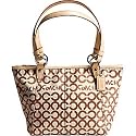 AUTHENTIC COACH LEAH OP ART COATED CANVAS TOP HANDLE XSMALL POUCH TOTE 42419