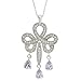 Sterling Silver CZ Pave Purple Hanging Stones title=