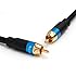 BlueRigger Dual Shielded Subwoofer Audio RCA Cable with Gold plated connectors - 8 Feet