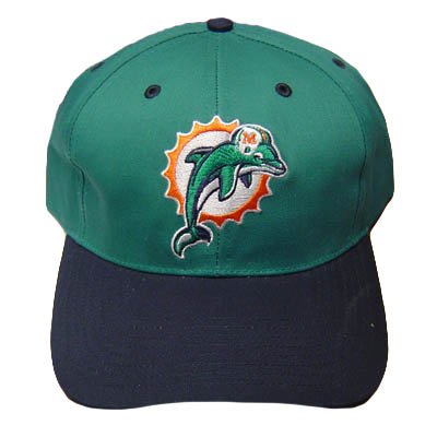 NFL MIAMI DOLPHINS SNAP BACK OLD SCHOOL HAT CAP TWILL
